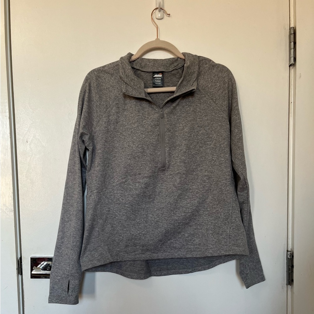 Gray quarter zip